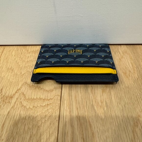 Faure Le Page Etendard 4CC Card Holder Wallet Paris Blue & Yellow - Picture 5 of 7